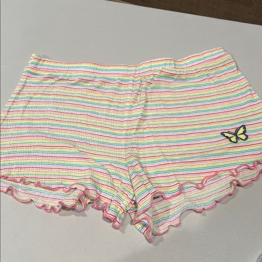 Emerson Rose - Stripe and Butterfly Tee and Short Pajama Set.  Size Large. NWT - Picture 13 of 16
